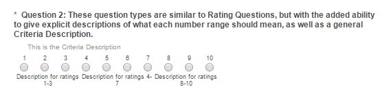 Example Advanced Rating Question