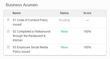 Pending Sign Off in the My Training tool