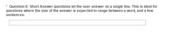 Example Short Answer Question