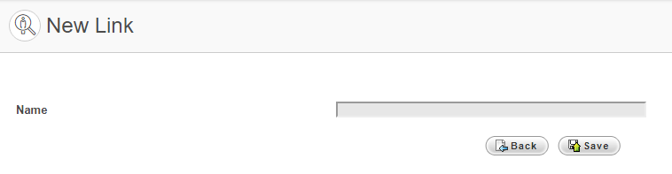 Example of New Link form