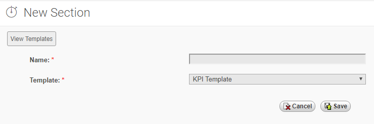 Example of New Section form