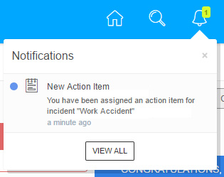 Action Item in Notifications