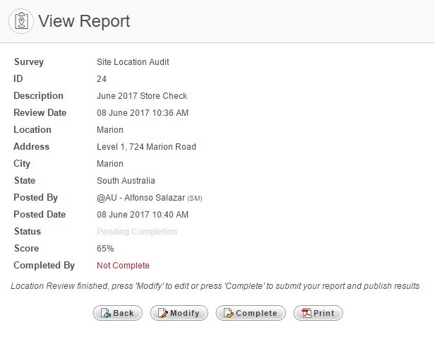 Finished but incomplete Location Review