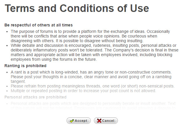 Example Terms and Conditions prompt