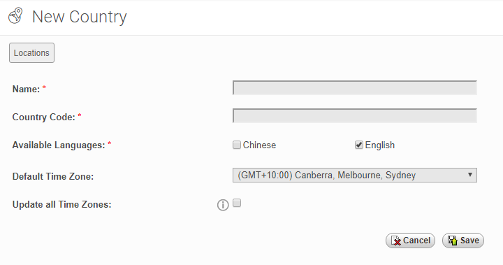 New Country Page