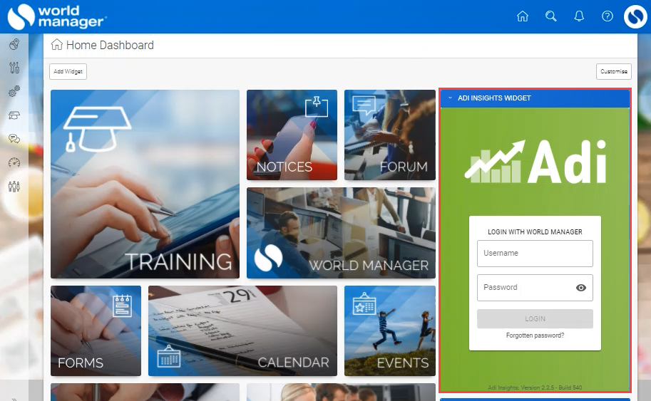 Creating an Adi Insights Widget FranConnect Inc