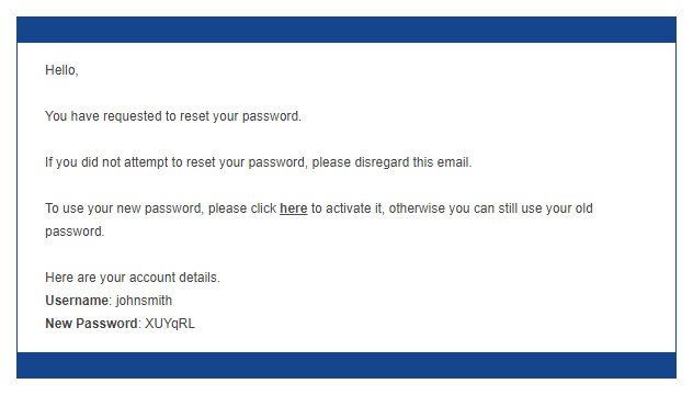 Example Reset Password Email