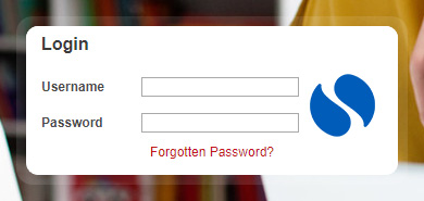 Login box with Forgotten Password button