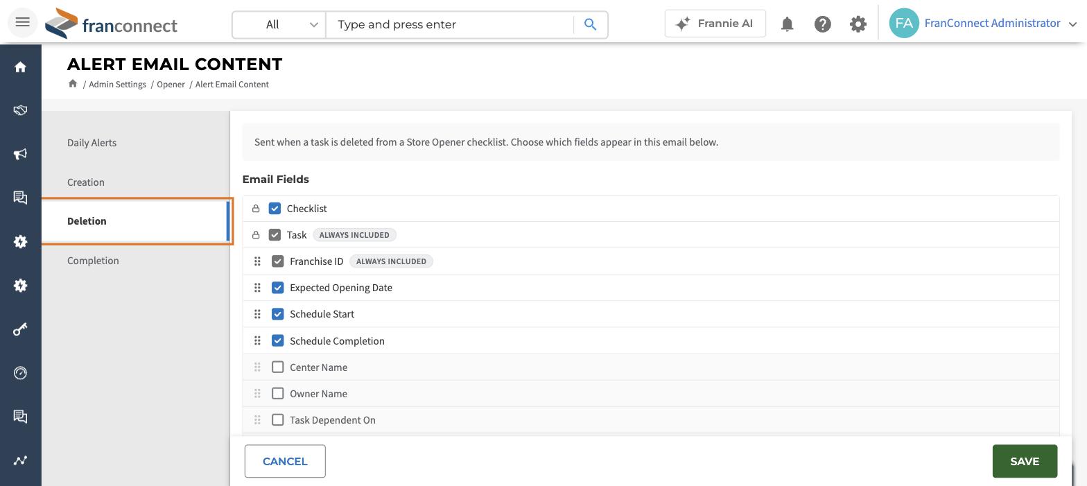 Alert Email Content screenshot