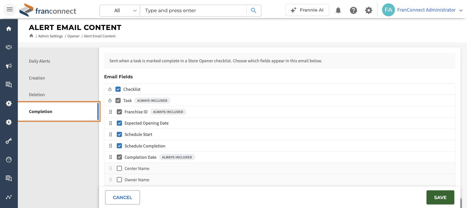 Alert Email Content screenshot