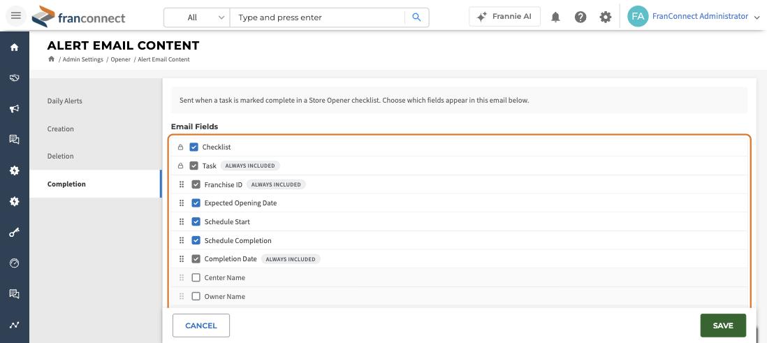 Alert Email Content screenshot
