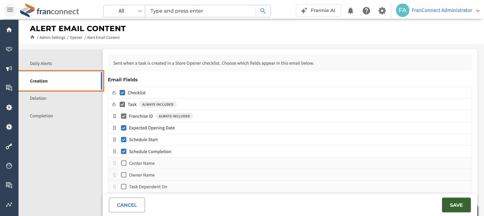 Alert Email Content screenshot